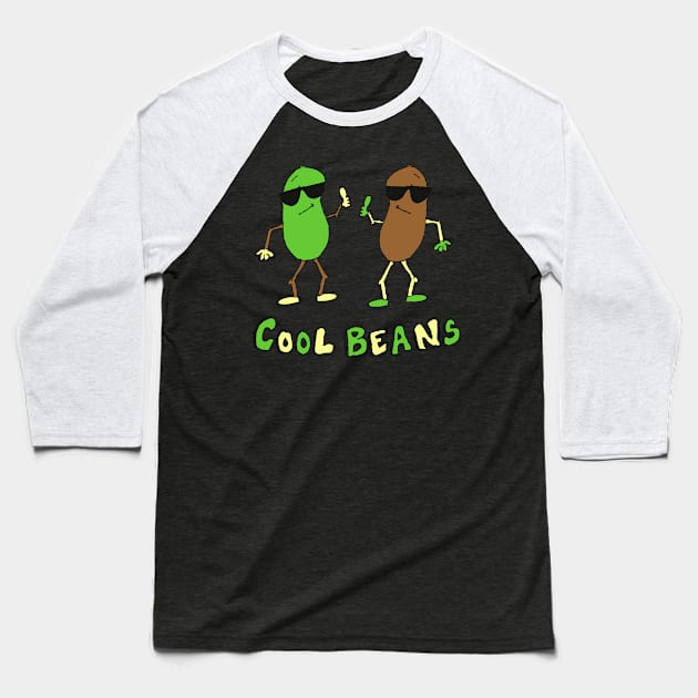 Retro Cool Beans Baseball T-Shirt by Flippin' Sweet Gear